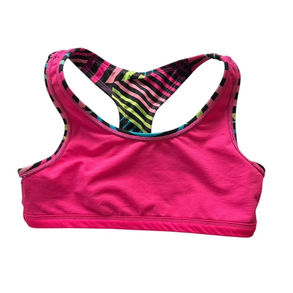Justice. Girl sports bra. Neon Stripe Racerback & Matching Tank Top